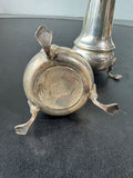 Crown Sterling Silver Weighted 3-Footed Salt & Pepper Shakers