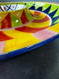 Bella Casa Colorful Fiesta Ceramic Chip & Dip Platter