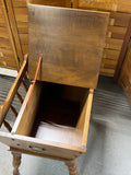 Dough Box End Table with Side Magazine Storage