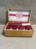 The Herb Chest With Milk Glass Spice Jars - 9 Pieces