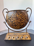 Rustic Metal Gong Style Decor and Vase