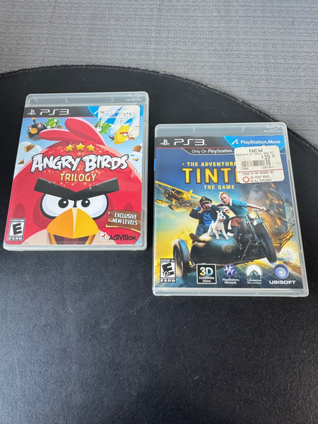 (GG) Pair of Kids PlayStation 3 Games: Angry Birds Trilogy & Tintin