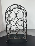 Bronzed Metal Scroll Botanical Wine Bottle Holder