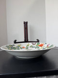 Andrea by Sadek Asian Inspired Butterfly Floral XL Decorative Plate with Easel