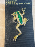 Savvy by Swarovski Frog Pin