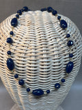 Blue & Gold Beaded Necklace