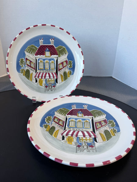 Pair of Sonoma Bordeaux Bistro Plates