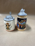 (F) Lot Of 2 Mini Beer Steins