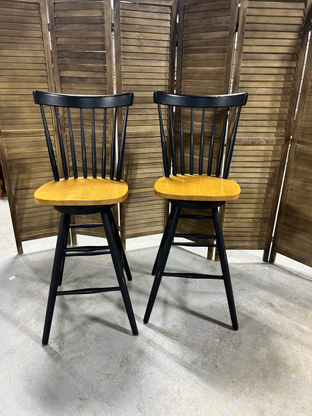 Pair of Swivel Bar Stools, Made in Malaysia