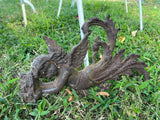 Vintage Cast Iron Cherub/Angel Garden Wall Plaques, 2 pc