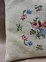 (A) Small Floral Needlepoint Pillow