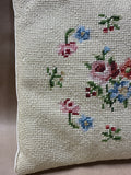 (A) Small Floral Needlepoint Pillow