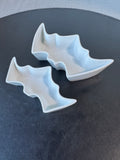 Crate & Barrel White Nesting Bat Bowls