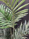 Artificial Areca Palm Tree in Blue & White Chinoiserie Ceramic Planter