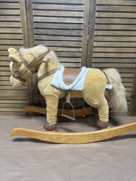 Playful Plush Animated Rocking Horse