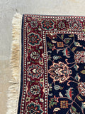 Navy/Red Hand Woven Rug (G), 5 ft 5 in x 3 ft including fringe