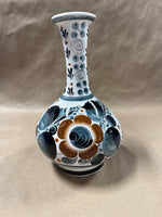 Neutral Color Mexican Floral Vase