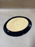 Handpainted Oval Cat Plate - Makers Stamp