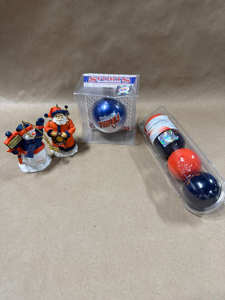 Small Lot Of The University Of VA Christmas Ornaments