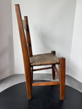 Wooden Vintage Child’s Chair with Woven Seat