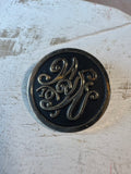 Weight Watchers Vintage Black Enamel Gold Tone Pin in Box