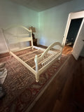 Ethan Allen Cream/Off White Double (Full) Size Bed, with Rails, Slats and Hardware