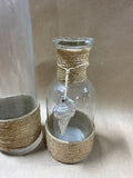 Yankee Candle Glass Jars With Twine And Seashell Charms - Pair