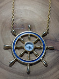 Accessocraft NYC Ships Wheel/Compass Necklace