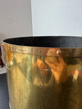 Brass Vintage Pot or Planter with Riveted Rim Band