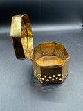 Small Brass Cricket Box With Heart Shape Cutouts