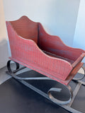 Heavyweight Wrought Iron & Wooden Decorative Sleigh