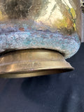 Large Brass Planter With Lion Head Handles AS IS