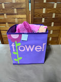 Pair of Princess Bath Rugs in Purple Canvas Tote