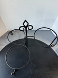 Wrought Iron Scroll 3-Tier Adjustable Dessert Stand