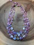 Multi-Strand Pink Necklace