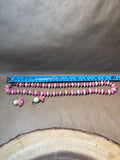 Pink & Natural Wood Tone Necklace / Earring Set