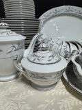 87-Piece Harmony House Platinum Garland Stone China Set
