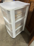 100+ Rubber Stamps in Sterilite 3 Drawer Plastic Rolling Storage Bin (A)