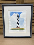 Watercolor of Cape Hatteras Lighthouse; Signed