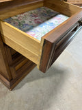 Drexel Night Stand with (3) Drawers;  with Protective Glass
