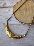 Monet Vintage Gold Tone Bib Necklace