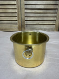 Small Oval Brass Planter With Handles