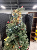 6 1/2 ft. Faux Christmas Tree, Partially Lit