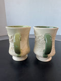 Pair of Grasslands Road Celtic Footed Irish Cream Mugs