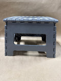 Grey Polka Dot Plastic Folding Step Stool