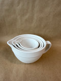 White Ceramic Measuring Cups - 1/4 Cup - 1 1/2 Cup