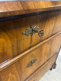 Antique Three Drawer Chest of Drawers with Key