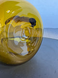 Blenko Style Amber Slanted Blown Glass Pitcher