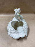 Ceramic Floral Swans Planter