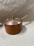 (F) Paul Revere Copper Sauce Pot With Brass Handles
